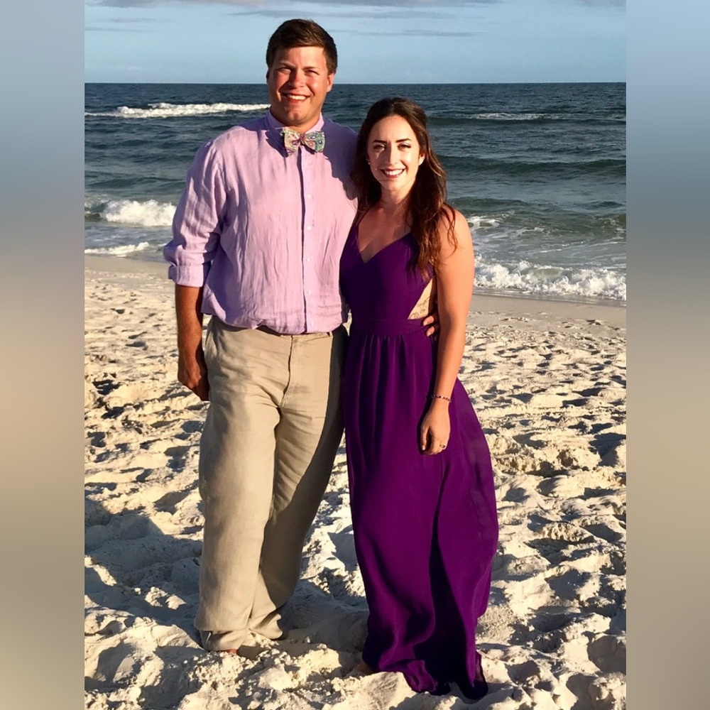 Lulu's Vibrant Purple Backless Dress